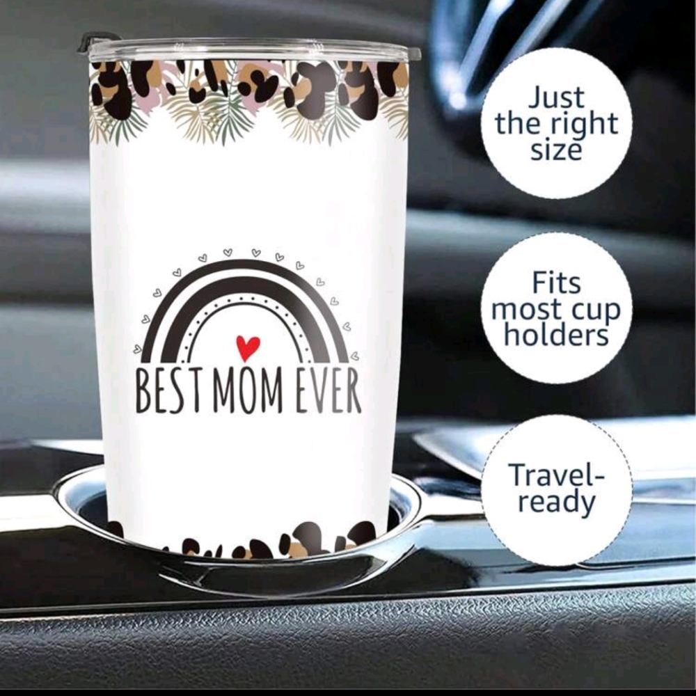 1pc 20oz Insulated Travel Tumbler - Best Mom Ever